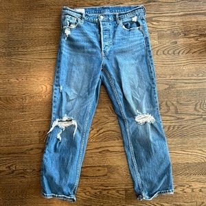 Gap denim cheeky straight high rise 31 | 12R